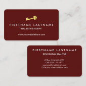 贅沢な不動産業者 名刺 (正面/裏面)