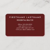 贅沢な不動産業者 名刺 (裏面)