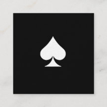 贅沢な優れたスペードの名刺の黒