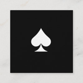 贅沢な優れたスペードの名刺の黒 スクエア名刺