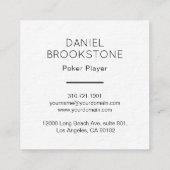 贅沢な優れたスペードの名刺の黒 スクエア名刺 (裏面)