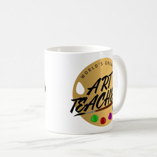 贅沢な先生のマグの世界ですばらしい美術教師 コーヒーマグカップ (正面右)