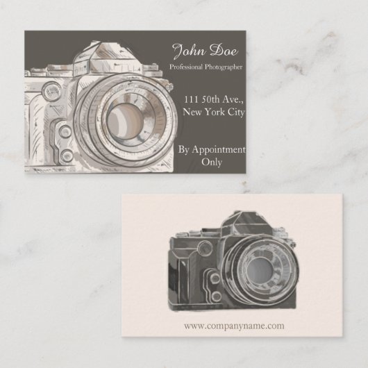 贅沢な写真撮影の名刺 名刺 (正面/裏面)