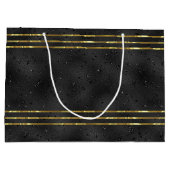 贅沢な単色のガラスの背景がない ラージペーパーバッグ (裏面)