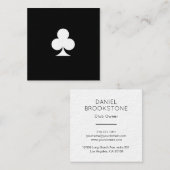 贅沢な報酬は名刺の黒を協力させます スクエア名刺 (正面/裏面)