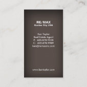 贅沢な家の入口の不動産の名刺2 名刺 (裏面)