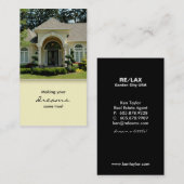 贅沢な家の入口の不動産の名刺3 名刺 (正面/裏面)