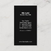 贅沢な家の入口の不動産の名刺3 名刺 (裏面)