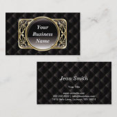 贅沢な格子図形の美容院の名刺 名刺 (正面/裏面)