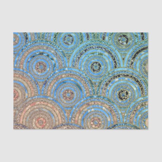 贅沢な水のクリームの金属ホイルのグリッターは円に点を打ちます 薄葉紙 (正面)