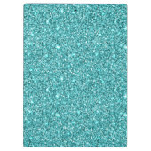 贅沢な淡いブルーのグリッターはあなたの名前を加えます クリップボード (裏面)