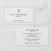 贅沢な王冠のモノグラム 名刺 (正面/裏面)