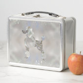 贅沢な真珠およびアワビのプードル メタルランチボックス (インサイチュ)