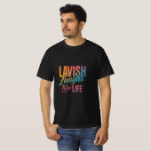 贅沢な笑い贅沢ライフ – プレミアムTシャツデザイン» Tシャツ (正面フル)