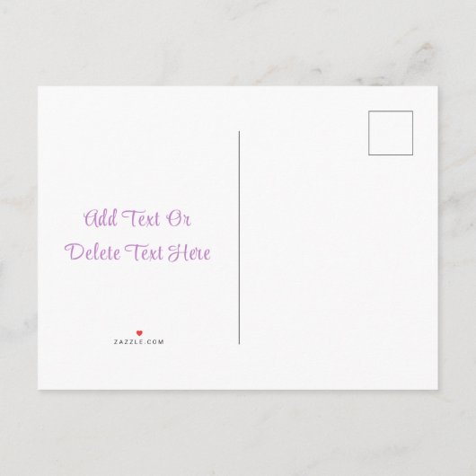 贅沢な紫とラベンダーの藤が日付を保存 案内ポストカード (裏面)