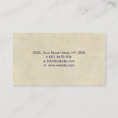 贅沢な紫色のアメジストおよび金ゴールドのはす 名刺 (裏面)