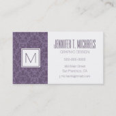 贅沢な紫色の壁紙 名刺 (正面)