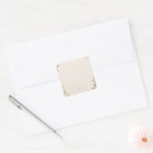 贅沢な結婚式の招待状 - ミニマリスト アイボリー スクエアシール (封筒)