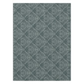 贅沢な緑の花のダマスク織の壁紙 テーブルクロス (正面)