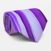 贅沢な薄紫、紫色および銀製のStripyパターン ネクタイ (ロール)