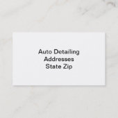 贅沢な詳述 名刺 (裏面)