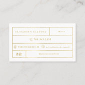 贅沢な赤面のフェイクな金ゴールドホイルはエレガントな弓に点を打ちます 名刺 (裏面)