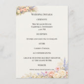 贅沢な野生の花の草原の結婚式詳細カード エンクロージャーカード (正面)