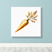 贅沢な金のニンジン キャンバスプリント (インサイチュ (ウッドフロア))