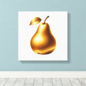 贅沢な金の梨 キャンバスプリント (インサイチュ (ウッドフロア))