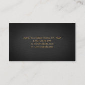 贅沢な金ゴールドおよびアワビの貝の蝶 名刺 (裏面)