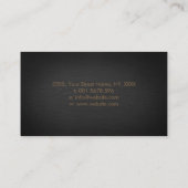 贅沢な金ゴールドおよび紫色の蝶 名刺 (裏面)