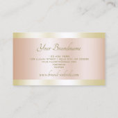 贅沢な金ゴールドとバラ金ゴールド効果プロフェッショナル 名刺 (裏面)