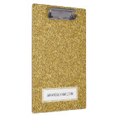 贅沢な金ゴールドのグリッターはあなたの名前を加えます クリップボード (右)