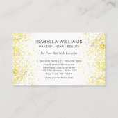 贅沢な金ゴールドのグリッターパターン 名刺 (裏面)