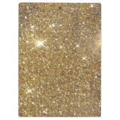 贅沢な金ゴールドのグリッター-印書イメージ クリップボード (裏面)