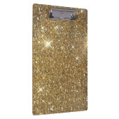 贅沢な金ゴールドのグリッター-印書イメージ クリップボード (右)