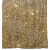 贅沢な金ゴールドのグリッター-印書イメージ シャワーカーテン (正面)