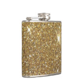 贅沢な金ゴールドのグリッター-印書イメージ フラスク (右)