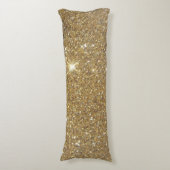 贅沢な金ゴールドのグリッター-印書イメージ ボディピロー (正面縦)