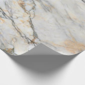 贅沢な金ゴールドの大理石の質37 ラッピングペーパー (角)