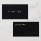 贅沢な金ゴールドの文字のモダンな最小主義のテンプレートの上品 名刺 (正面/裏面)