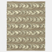 贅沢な金ゴールドはサテンによってスカラップで仕上げられたパターンをルーシュで飾りました フリースブランケット (正面)