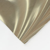 贅沢な金ゴールドはサテンによってスカラップで仕上げられたパターンをルーシュで飾りました フリースブランケット (角)