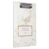贅沢な金ゴールド及び白い大理石の石造りの個人的 クリップボード (右)