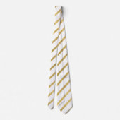 贅沢な金ストライプのデザイン ネクタイ (裏面)