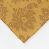 贅沢な金ダマスク織 フリースブランケット (角)