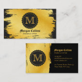 贅沢な金名刺 名刺 (正面/裏面)