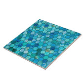 贅沢な金属ホイルのグリッターの水の青の蜜蜂の巣 タイル (側面)