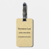 贅沢な金花模様の壁紙 ラゲッジタグ (裏面縦)