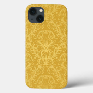 贅沢な金花模様の壁紙 iPhone 13ケース